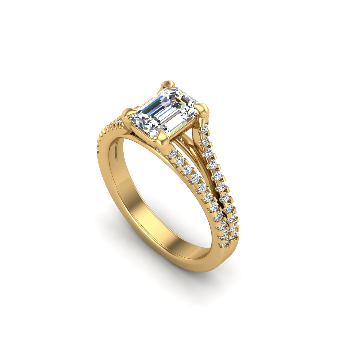 Edith Split Shank Engagement Ring